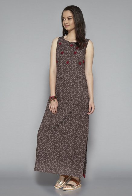 Bombay Paisley by Westside Brown Maxi Dress