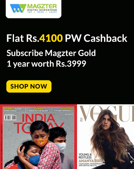Magzter Gold 3 Years Subscription to Best Selling Magazines & Premium Articles at Rs. 3,999