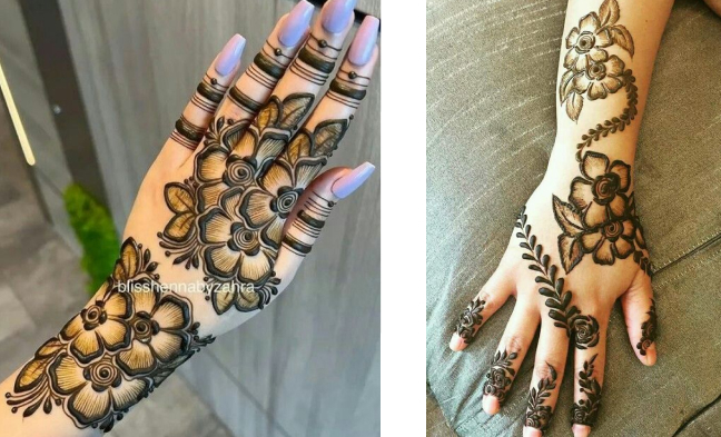 Arabic Fusion Back Hand Mehndi Design