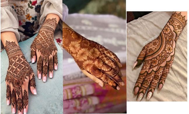 Filling Back Hand Mehndi Design