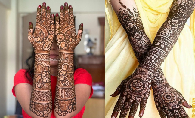 Floral Back Hand Mehndi design
