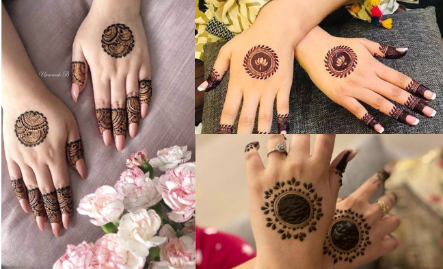 Round Back Hand Mehndi Designs